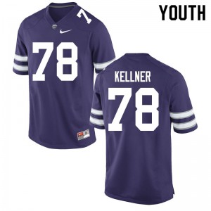 Youth Kansas State Wildcats #78 Marshall Kellner Purple NCAA Jersey 585239-396