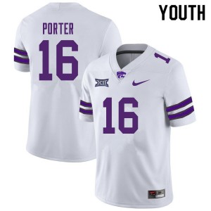 Youth K-State #16 Seth Porter White Official Jerseys 824125-227