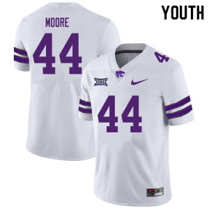 Youth Kansas State #44 Christian Moore White Player Jerseys 795007-939