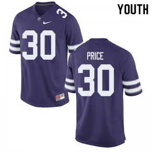 Youth K-State #30 Clyde Price Purple University Jersey 930488-958