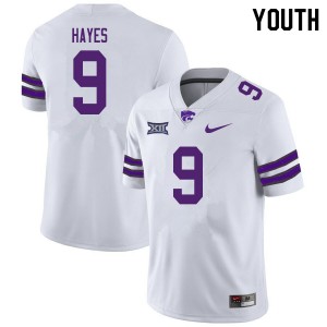 Youth Kansas State #9 Demarrquese Hayes White High School Jersey 941788-856