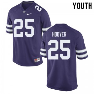 Youth K-State #25 Gabe Hoover Purple Embroidery Jerseys 211498-907
