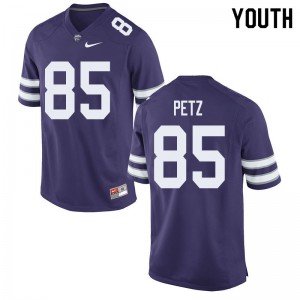 Youth Kansas State Wildcats #85 Riley Petz Purple College Jerseys 931151-571