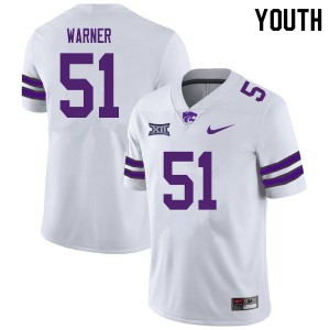 Youth KSU #51 Talor Warner White Stitch Jerseys 762945-410