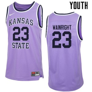 Youth KSU #23 Amaad Wainright Purple Retro High School Jersey 246575-398
