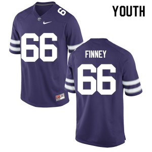 Youth KSU #66 B.J. Finney Purple High School Jerseys 951909-319