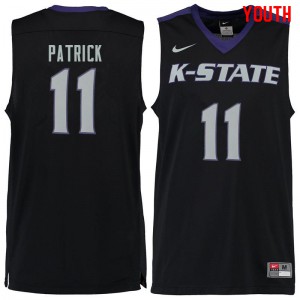 Youth Kansas State University #11 Brian Patrick Black Stitched Jerseys 585068-869
