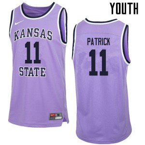 Youth K-State #11 Brian Patrick Purple Retro Stitched Jerseys 987634-209