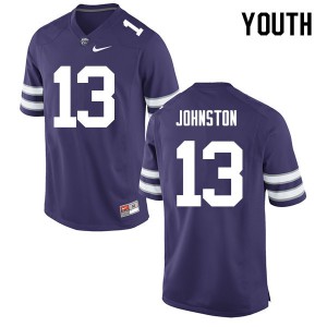 Youth Kansas State Wildcats #13 Chase Johnston Purple Football Jersey 396725-200