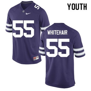 Youth Kansas State #55 Cody Whitehair Purple Official Jerseys 995677-494