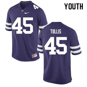 Youth Kansas State Wildcats #45 David Tullis Purple Football Jersey 695690-514