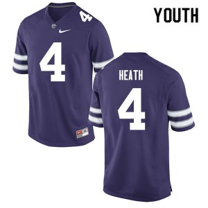 Youth Kansas State University #4 Dominique Heath Purple Player Jersey 693048-588