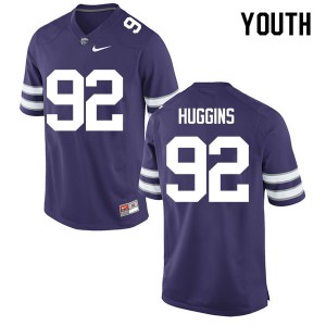 Youth KSU #92 Eli Huggins Purple Official Jersey 793574-819