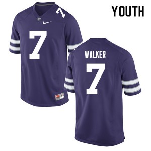 Youth Kansas State University #7 Elijah Walker Purple Player Jersey 662136-683