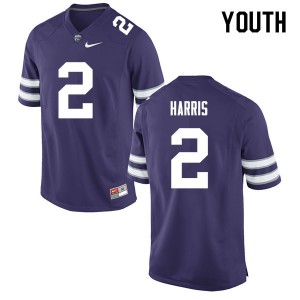Youth K-State #2 Isaiah Harris Purple Official Jersey 901746-223