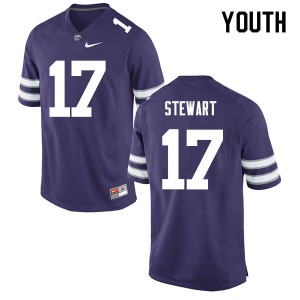 Youth Kansas State #17 Isaiah Stewart Purple High School Jerseys 663272-187