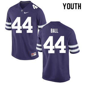 Youth KSU #44 Kyle Ball Purple College Jerseys 164693-517