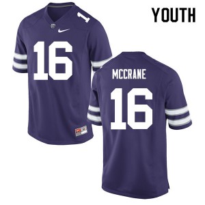 Youth Kansas State Wildcats #16 Matthew McCrane Purple College Jersey 241455-937