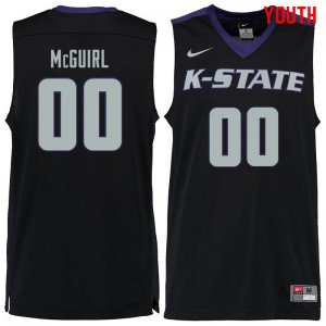 Youth Kansas State Wildcats #00 Mike McGuirl Black Player Jersey 421138-605