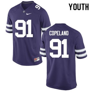 Youth Kansas State #91 Mitch Copeland Purple NCAA Jersey 744692-994