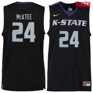 Youth Kansas State University #24 Pierson McAtee Black Player Jersey 780493-158