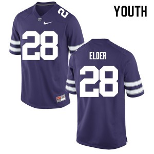 Youth K-State #28 Ross Elder Purple NCAA Jersey 290429-258