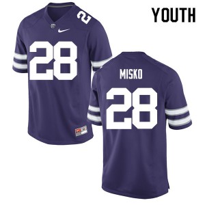 Youth K-State #28 Spencer Misko Purple NCAA Jersey 514868-726